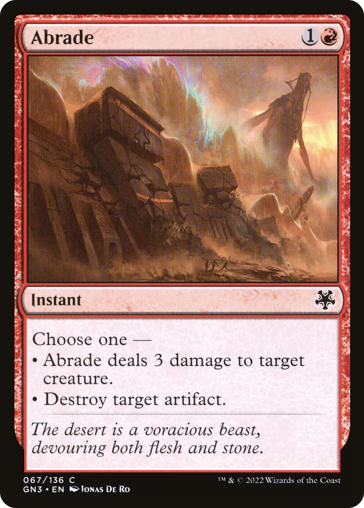 Abrade (GN3-067) - Game Night: Free-for-All - Premium MTG Single from Wizards of the Coast - Just $0.08! Shop now at Game Crave Tournament Store