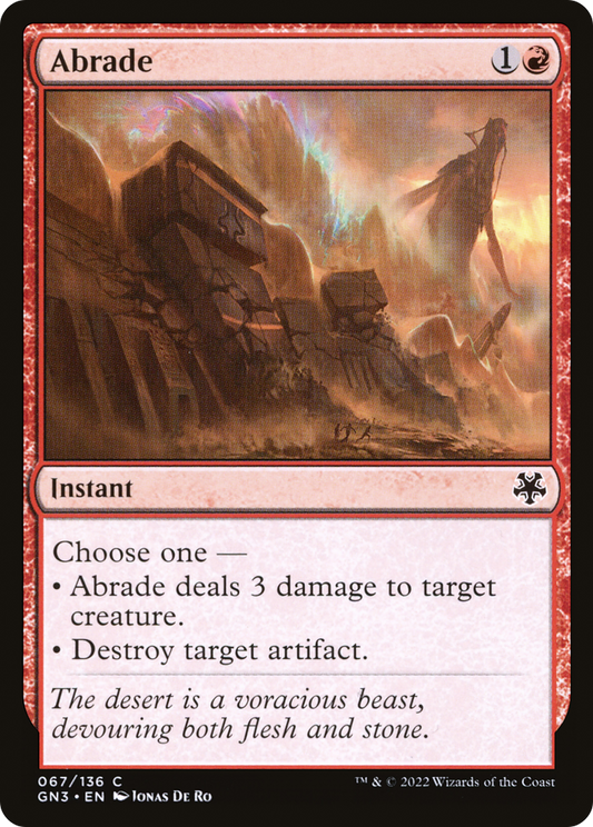 Abrade (GN3-067) - Game Night: Free-for-All - Premium MTG Single from Wizards of the Coast - Just $0.08! Shop now at Game Crave Tournament Store