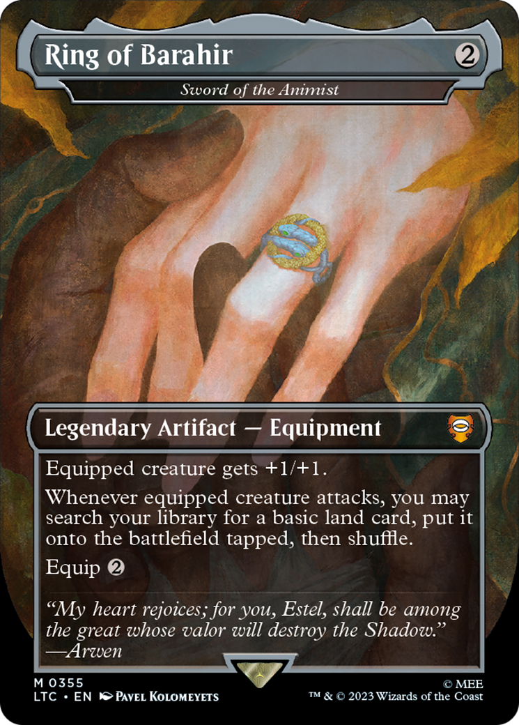 Sword of the Animist (LTC-355) - Tales of Middle-earth Commander / Ring of Barahir (Borderless) - Premium MTG Single from Wizards of the Coast - Just $3.86! Shop now at Game Crave Tournament Store
