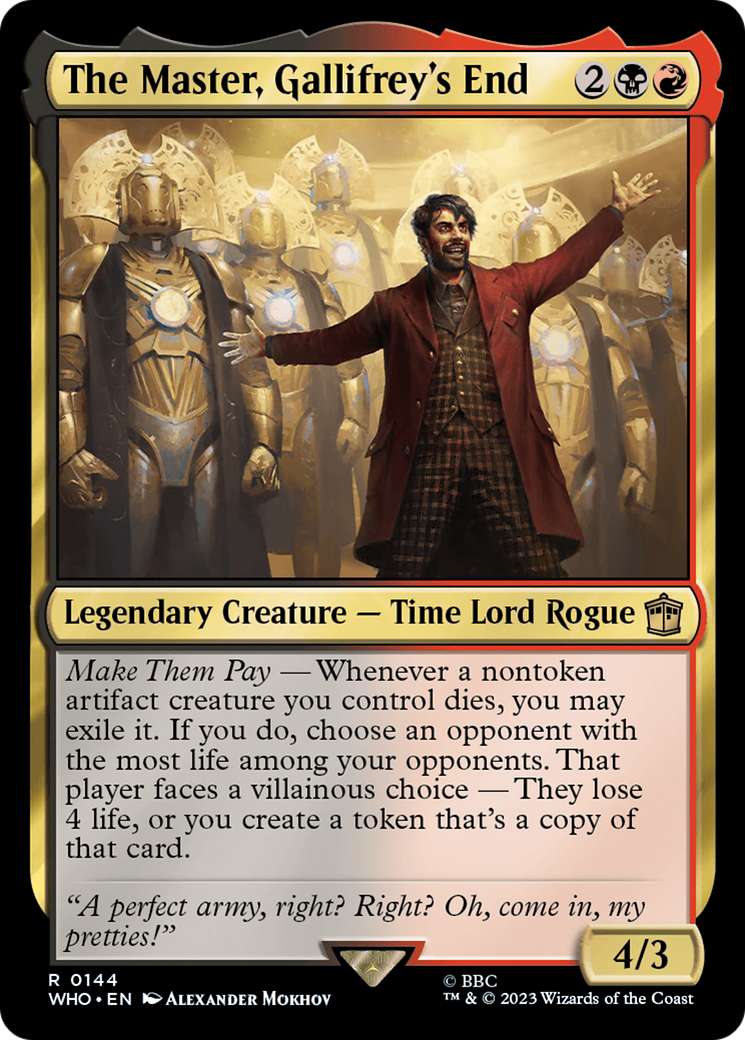 The Master, Gallifrey's End (WHO-144) - Doctor Who - Premium MTG Single from Wizards of the Coast - Just $0.08! Shop now at Game Crave Tournament Store