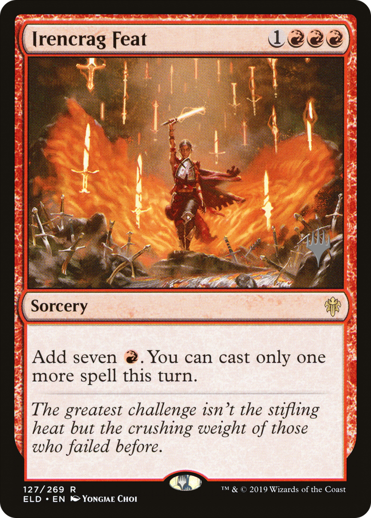 Irencrag Feat (PELD-127P) - Throne of Eldraine Promos Foil - Premium MTG Single from Wizards of the Coast - Just $0.39! Shop now at Game Crave Tournament Store