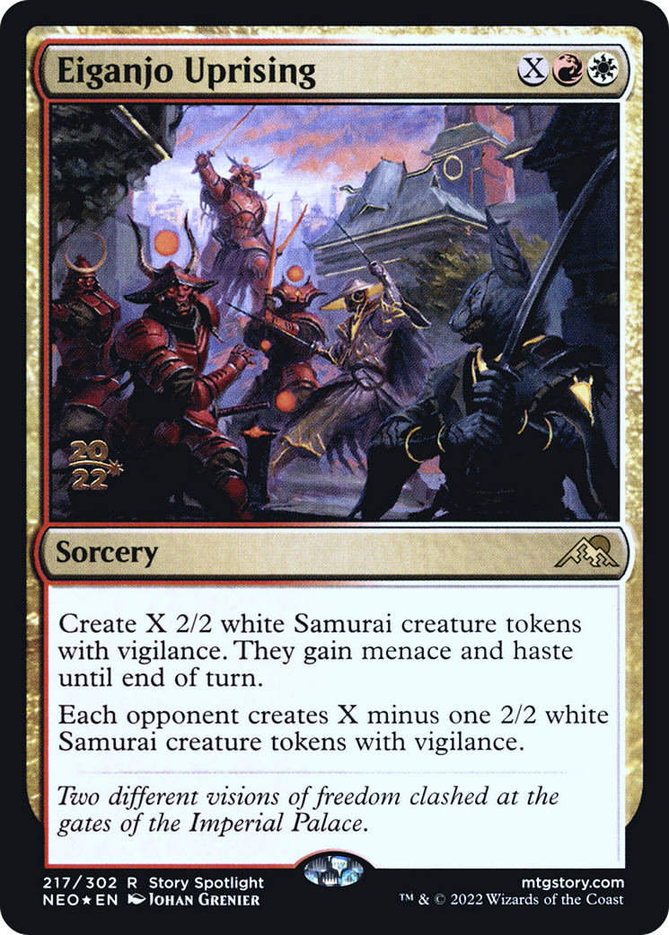 Eiganjo Uprising (PNEO-217S) - Kamigawa: Neon Dynasty Promos Foil - Premium MTG Single from Wizards of the Coast - Just $0.08! Shop now at Game Crave Tournament Store
