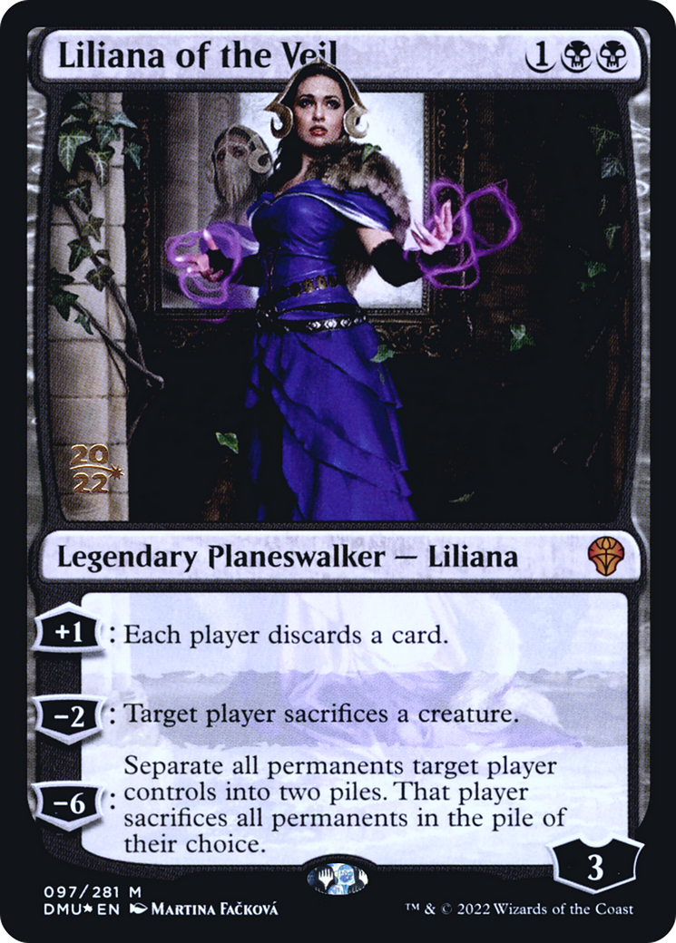 Liliana of the Veil (PDMU-97S) - Dominaria United Promos Foil - Premium MTG Single from Wizards of the Coast - Just $4.53! Shop now at Game Crave Tournament Store