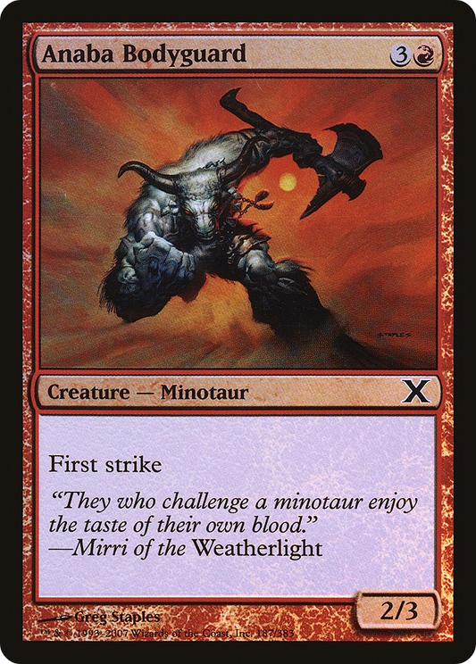 Anaba Bodyguard (10E-187★) - Tenth Edition Foil - Premium MTG Single from Wizards of the Coast - Just $0.10! Shop now at Game Crave Tournament Store