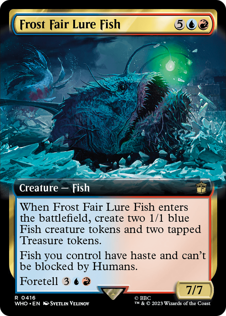 Frost Fair Lure Fish (WHO-416) - Doctor Who: (Extended Art) Foil - Premium MTG Single from Wizards of the Coast - Just $0.08! Shop now at Game Crave Tournament Store