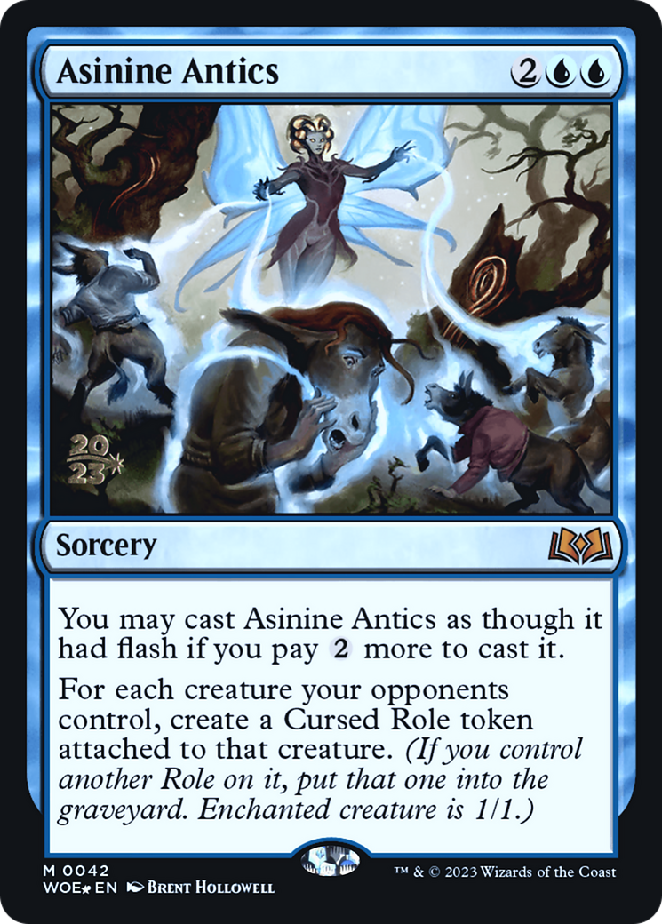 Asinine Antics (PWOE-42S) - Wilds of Eldraine Promos Foil - Premium MTG Single from Wizards of the Coast - Just $0.49! Shop now at Game Crave Tournament Store