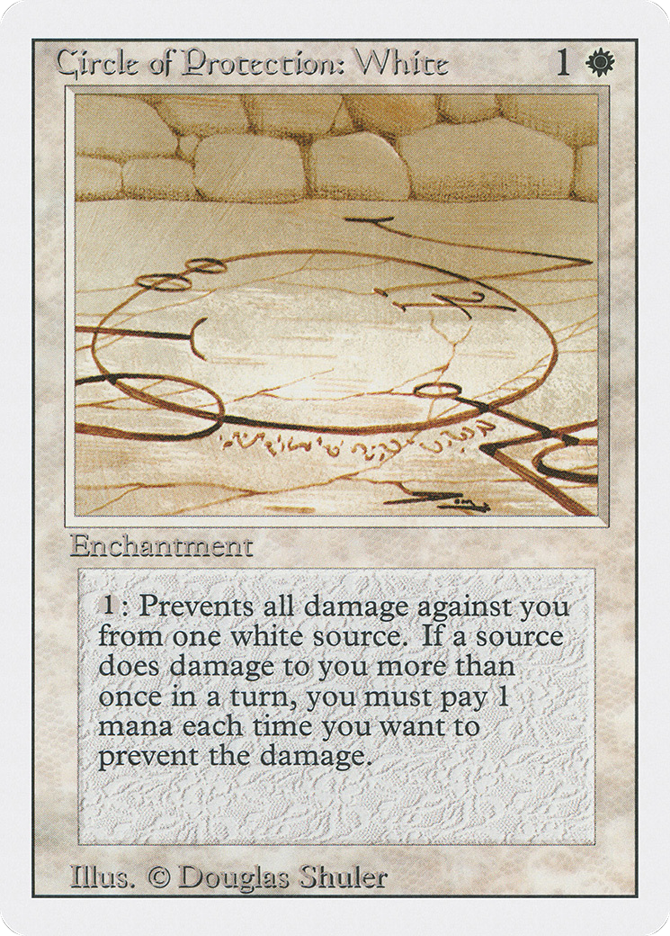 Circle of Protection: White (3ED-013) - Revised Edition - Premium MTG Single from Wizards of the Coast - Just $0.25! Shop now at Game Crave Tournament Store