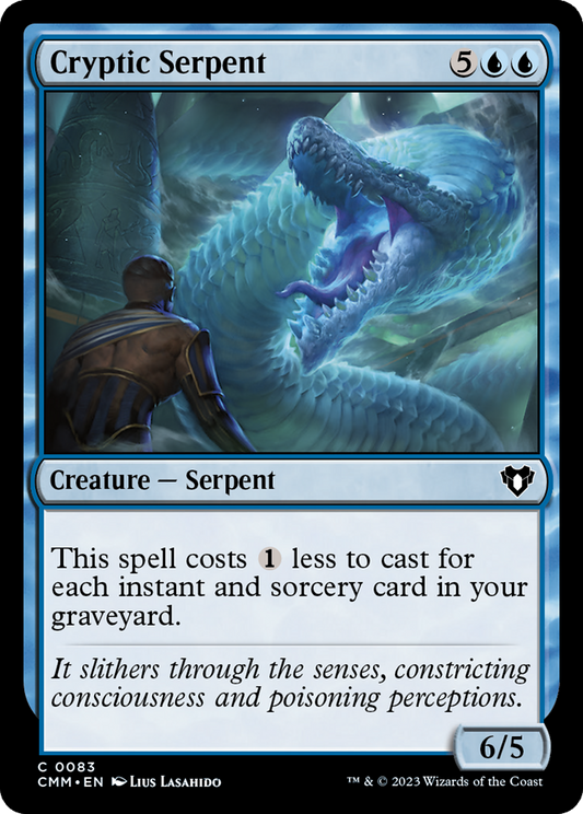 Cryptic Serpent (CMM-083) - Commander Masters - Premium MTG Single from Wizards of the Coast - Just $0.08! Shop now at Game Crave Tournament Store