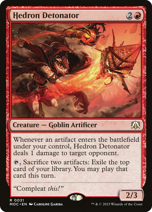 Hedron Detonator (MOC-031) - March of the Machine Commander - Premium MTG Single from Wizards of the Coast - Just $1.34! Shop now at Game Crave Tournament Store