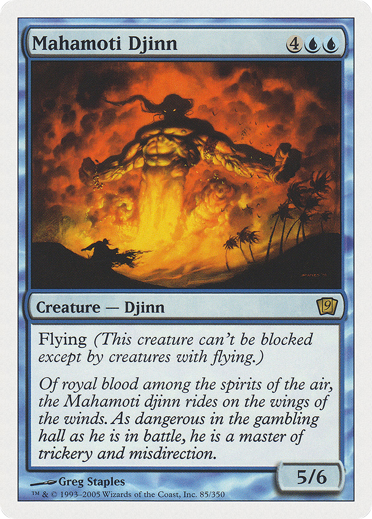 Mahamoti Djinn (9ED-085) - Ninth Edition - Premium MTG Single from Wizards of the Coast - Just $0.08! Shop now at Game Crave Tournament Store
