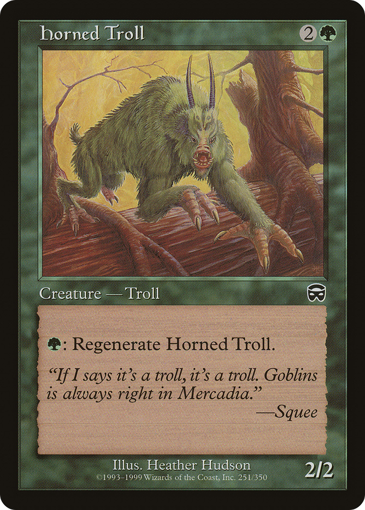 Horned Troll (MMQ-251) - Mercadian Masques Foil - Premium MTG Single from Wizards of the Coast - Just $1.18! Shop now at Game Crave Tournament Store