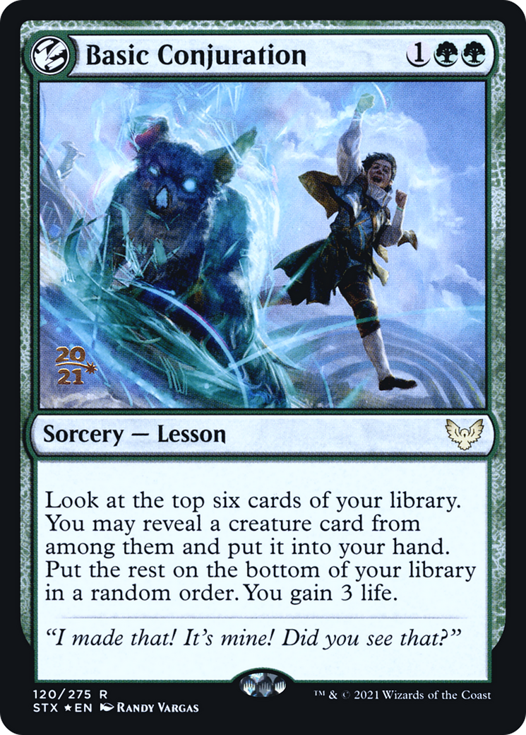 Basic Conjuration (PSTX-120S) - Strixhaven: School of Mages Promos: (lesson) Foil - Premium MTG Single from Wizards of the Coast - Just $0.08! Shop now at Game Crave Tournament Store