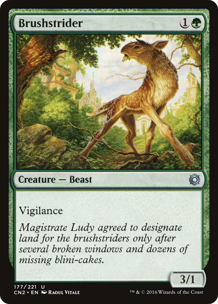 Brushstrider (CN2-177) - Conspiracy: Take the Crown - Premium MTG Single from Wizards of the Coast - Just $0.08! Shop now at Game Crave Tournament Store