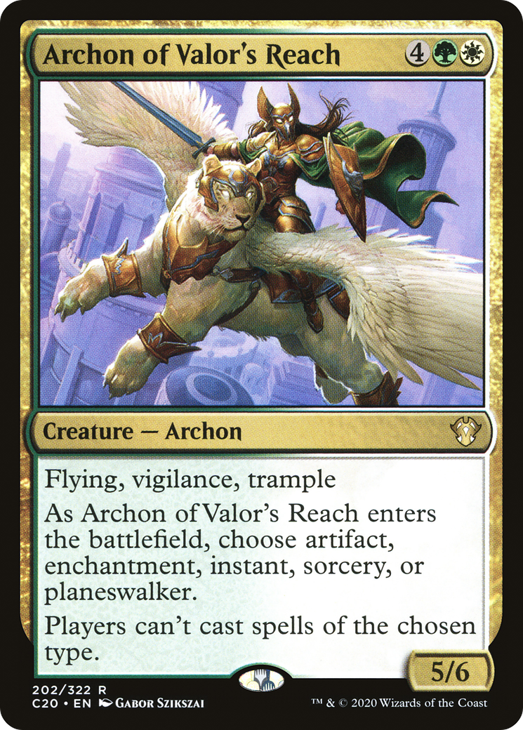 Archon of Valor's Reach (C20-202) - Commander 2020 - Premium MTG Single from Wizards of the Coast - Just $0.08! Shop now at Game Crave Tournament Store