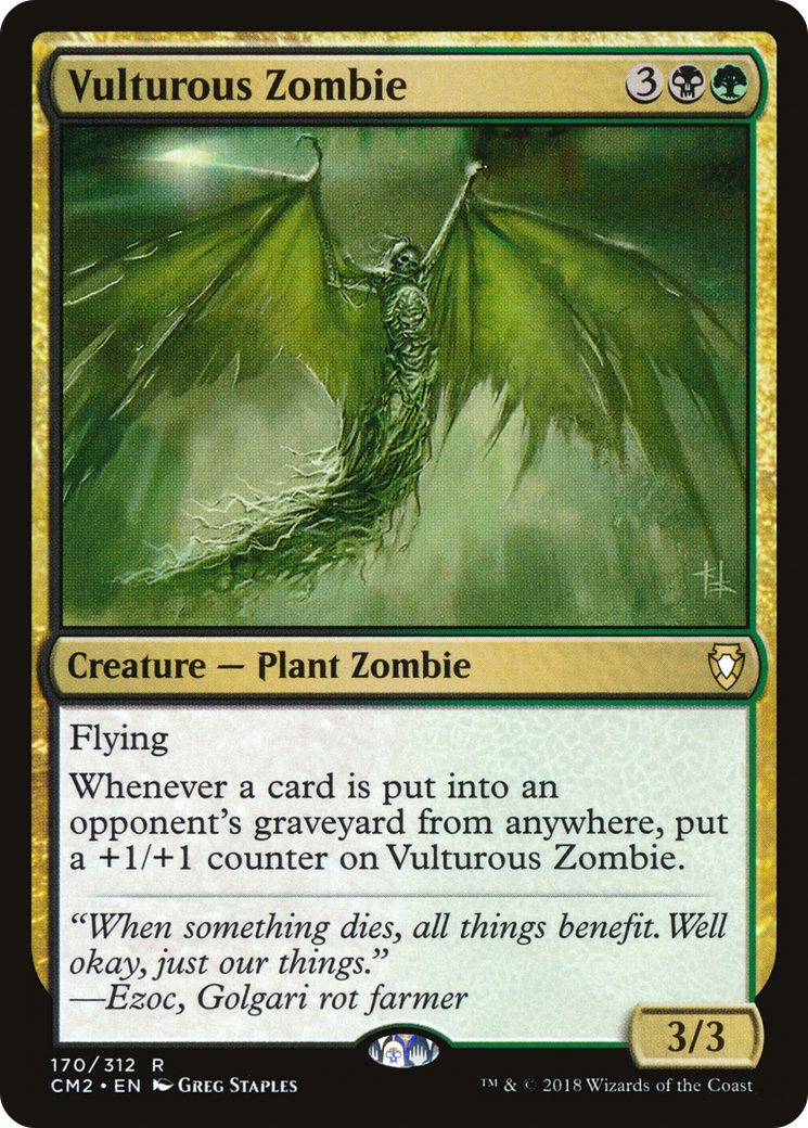 Vulturous Zombie (CM2-170) - Commander Anthology Volume II - Premium MTG Single from Wizards of the Coast - Just $0.08! Shop now at Game Crave Tournament Store
