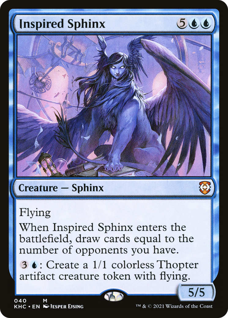 Inspired Sphinx (KHC-040) - Kaldheim Commander - Premium MTG Single from Wizards of the Coast - Just $0.08! Shop now at Game Crave Tournament Store