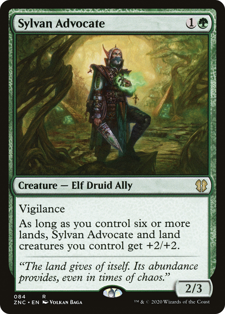 Sylvan Advocate (ZNC-084) - Zendikar Rising Commander - Premium MTG Single from Wizards of the Coast - Just $0.25! Shop now at Game Crave Tournament Store