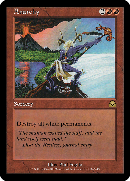 Anarchy (ME2-116) - Masters Edition II - Premium MTG Single from Wizards of the Coast - Just $0! Shop now at Game Crave Tournament Store