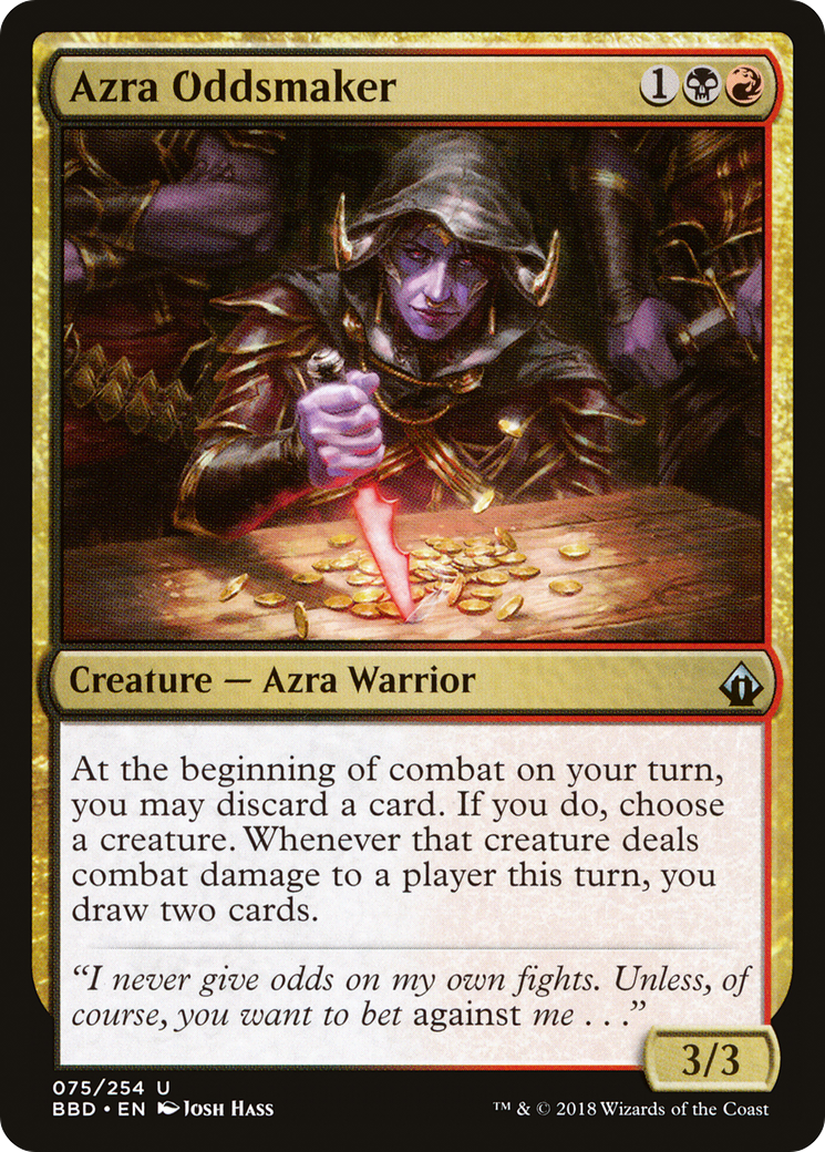 Azra Oddsmaker (BBD-075) - Battlebond Foil - Premium MTG Single from Wizards of the Coast - Just $1.11! Shop now at Game Crave Tournament Store