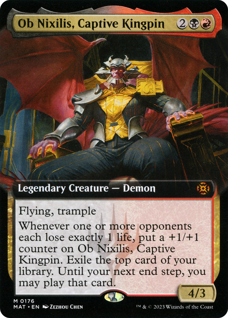 Ob Nixilis, Captive Kingpin (MAT-176) - March of the Machine: The Aftermath: (Extended Art) - Premium MTG Single from Wizards of the Coast - Just $2.57! Shop now at Game Crave Tournament Store