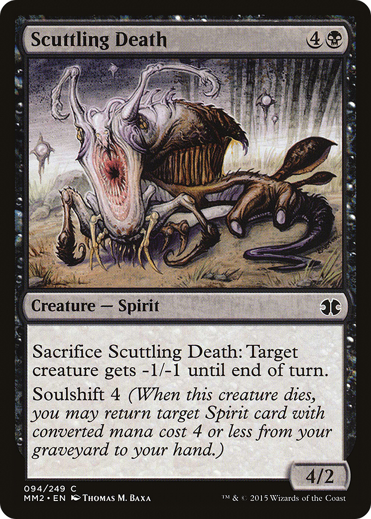 Scuttling Death (MM2-094) - Modern Masters 2015 - Premium MTG Single from Wizards of the Coast - Just $0.25! Shop now at Game Crave Tournament Store