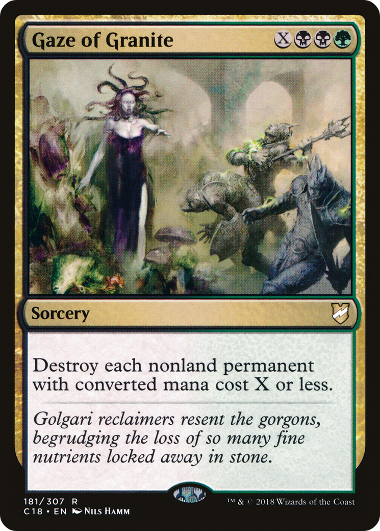 Gaze of Granite (C18-181) - Commander 2018 - Premium MTG Single from Wizards of the Coast - Just $0.08! Shop now at Game Crave Tournament Store