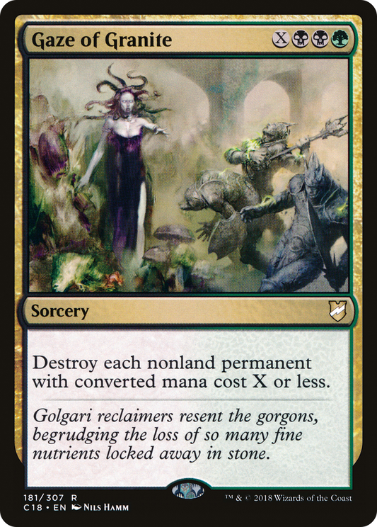 Gaze of Granite (C18-181) - Commander 2018 - Premium MTG Single from Wizards of the Coast - Just $0.08! Shop now at Game Crave Tournament Store