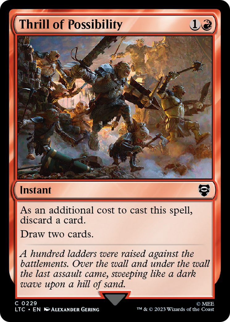 Thrill of Possibility (LTC-229) - Tales of Middle-earth Commander - Premium MTG Single from Wizards of the Coast - Just $0.08! Shop now at Game Crave Tournament Store