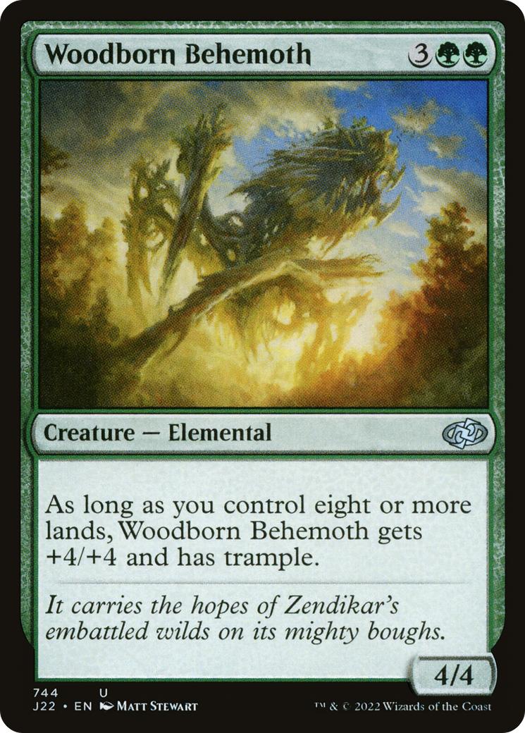 Woodborn Behemoth (J22-744) - Jumpstart 2022 - Premium MTG Single from Wizards of the Coast - Just $0.08! Shop now at Game Crave Tournament Store