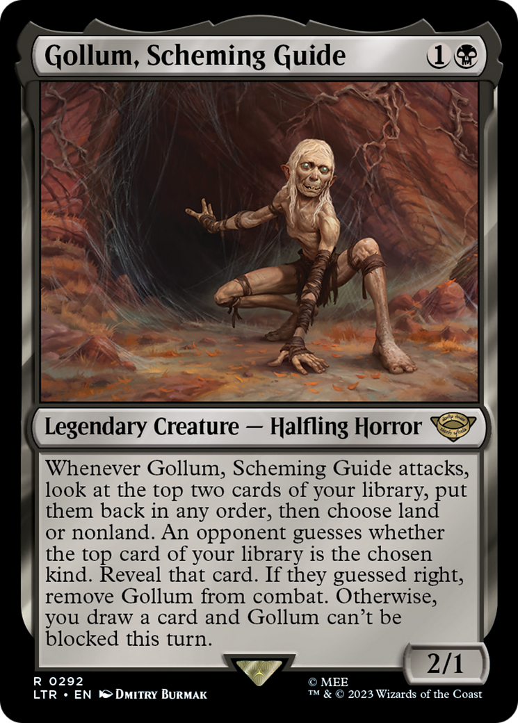 Gollum, Scheming Guide (LTR-292) - The Lord of the Rings: Tales of Middle-earth Foil - Premium MTG Single from Wizards of the Coast - Just $0.19! Shop now at Game Crave Tournament Store