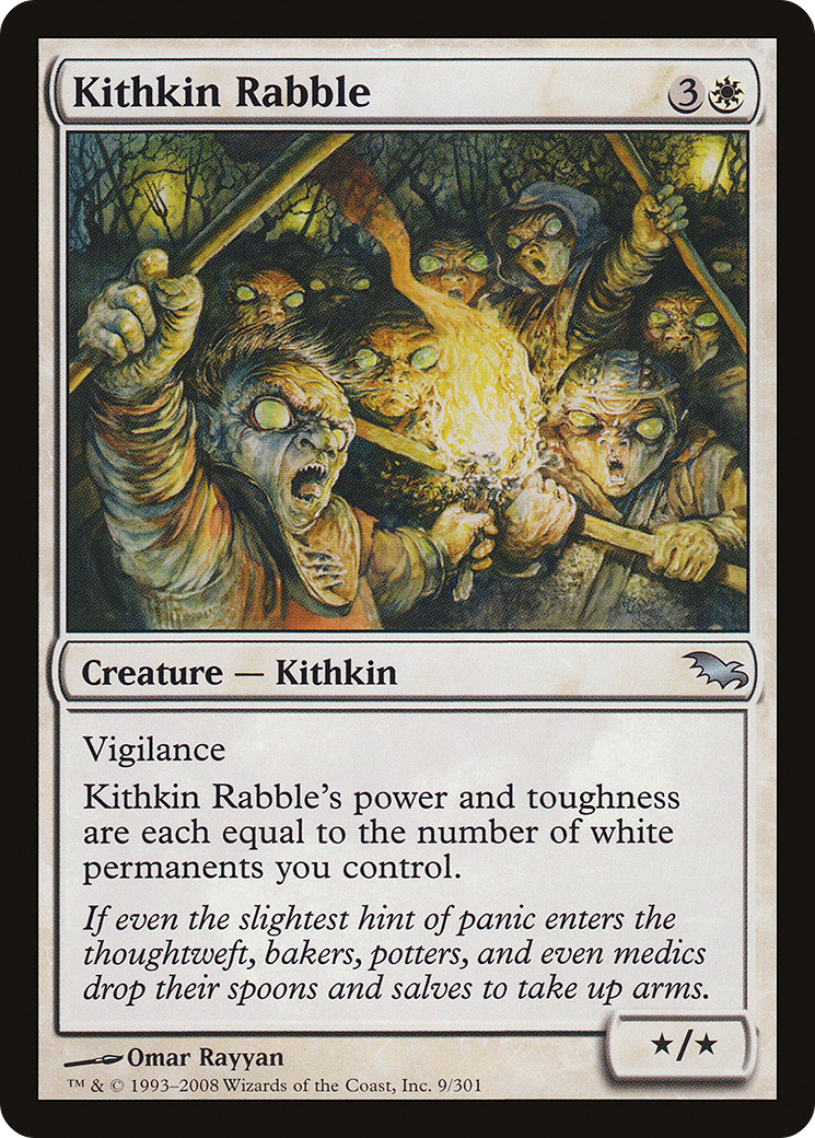 Kithkin Rabble (SHM-009) - Shadowmoor Foil - Premium MTG Single from Wizards of the Coast - Just $0.22! Shop now at Game Crave Tournament Store