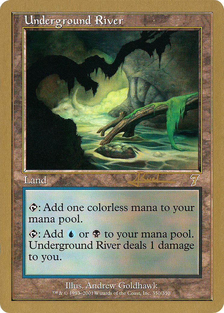 Underground River (WC01-AR350) - World Championship Decks 2001 - Premium MTG Single from Wizards of the Coast - Just $0.97! Shop now at Game Crave Tournament Store