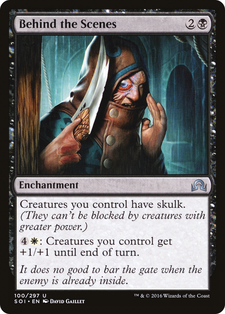 Behind the Scenes (SOI-100) - Shadows over Innistrad - Premium MTG Single from Wizards of the Coast - Just $0.08! Shop now at Game Crave Tournament Store