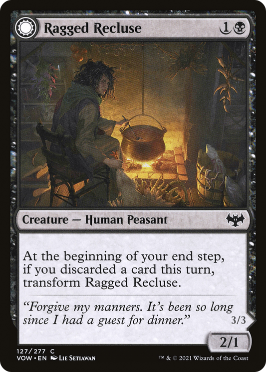 Ragged Recluse // Odious Witch (VOW-127) - Innistrad: Crimson Vow: (Double Faced Transform) - Premium MTG Single from Wizards of the Coast - Just $0.13! Shop now at Game Crave Tournament Store