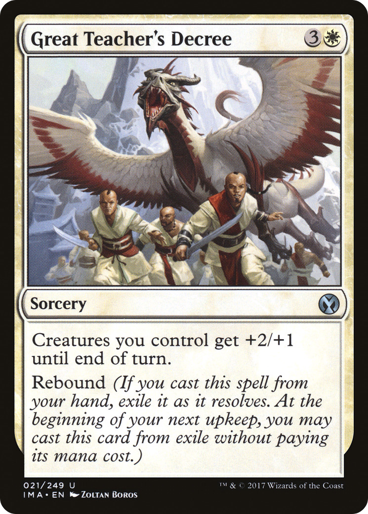 Great Teacher's Decree (IMA-021) - Iconic Masters - Premium MTG Single from Wizards of the Coast - Just $0.25! Shop now at Game Crave Tournament Store