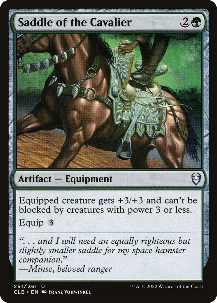 Saddle of the Cavalier (CLB-251) - Commander Legends: Battle for Baldur's Gate Foil - Premium MTG Single from Wizards of the Coast - Just $0.08! Shop now at Game Crave Tournament Store