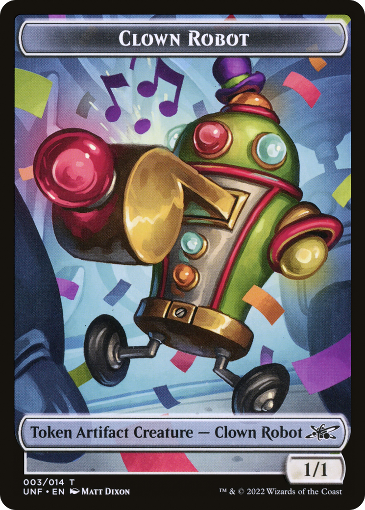 Clown Robot (TUNF-003) - Unfinity Tokens Foil - Premium MTG Single from Wizards of the Coast - Just $0.08! Shop now at Game Crave Tournament Store