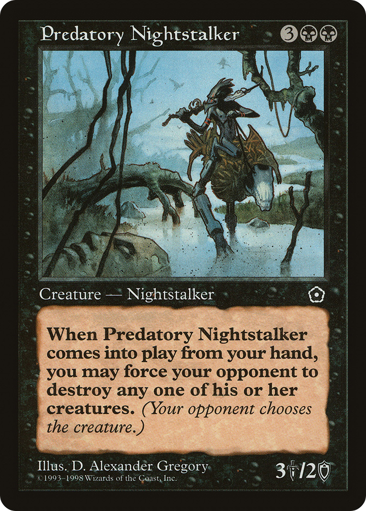 Predatory Nightstalker (P02-082) - Portal Second Age - Premium MTG Single from Wizards of the Coast - Just $1.35! Shop now at Game Crave Tournament Store