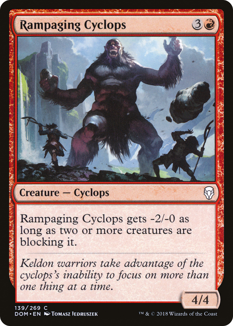 Rampaging Cyclops (DOM-139) - Dominaria - Premium MTG Single from Wizards of the Coast - Just $0.25! Shop now at Game Crave Tournament Store