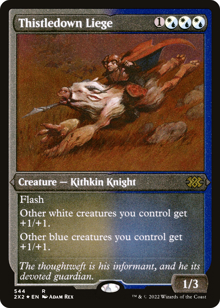 Thistledown Liege (2X2-544) - Double Masters 2022 Etched Foil - Premium MTG Single from Wizards of the Coast - Just $1.34! Shop now at Game Crave Tournament Store
