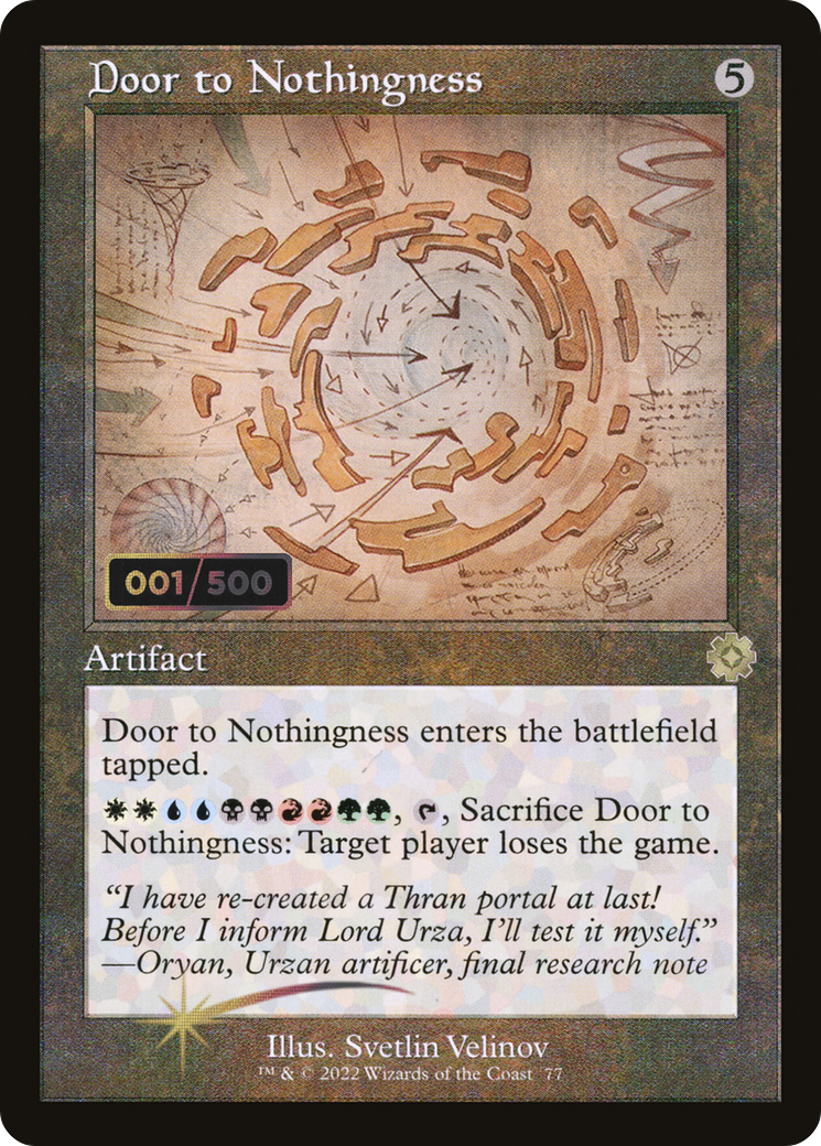 Door to Nothingness (BRR-77Z) - The Brothers' War Retro Artifacts Foil - Premium MTG Single from Wizards of the Coast - Just $84! Shop now at Game Crave Tournament Store