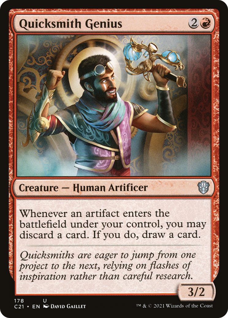 Quicksmith Genius (C21-178) - Commander 2021 - Premium MTG Single from Wizards of the Coast - Just $0.08! Shop now at Game Crave Tournament Store