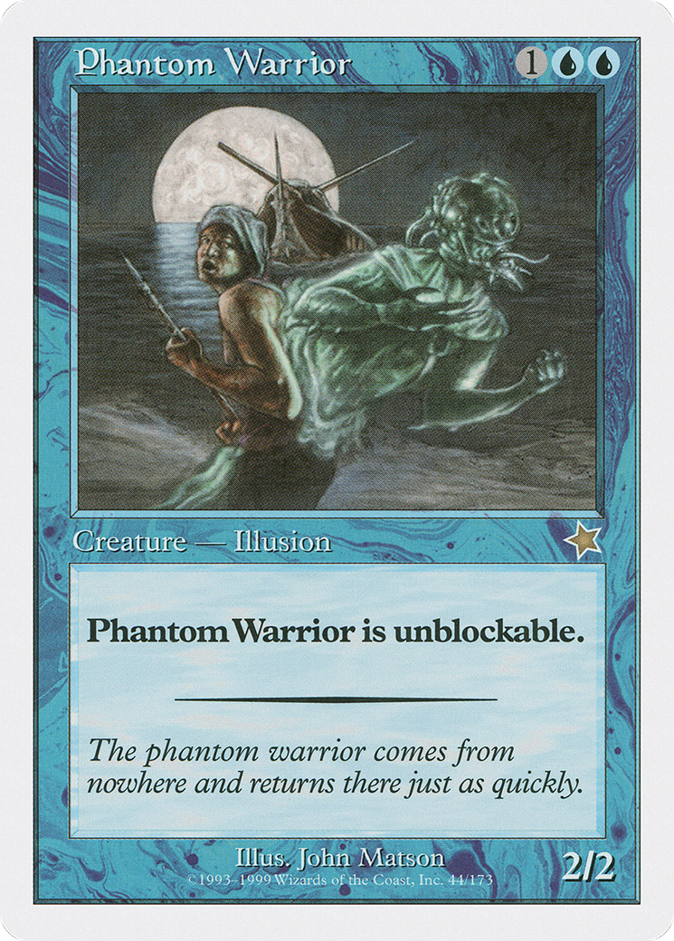 Phantom Warrior (S99-044) - Starter 1999 - Premium MTG Single from Wizards of the Coast - Just $0.10! Shop now at Game Crave Tournament Store