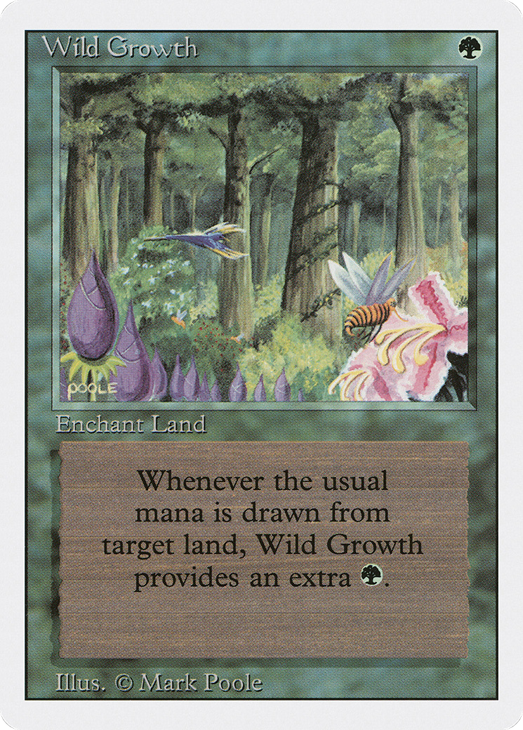 Wild Growth (3ED-230) - Revised Edition - Premium MTG Single from Wizards of the Coast - Just $0.09! Shop now at Game Crave Tournament Store