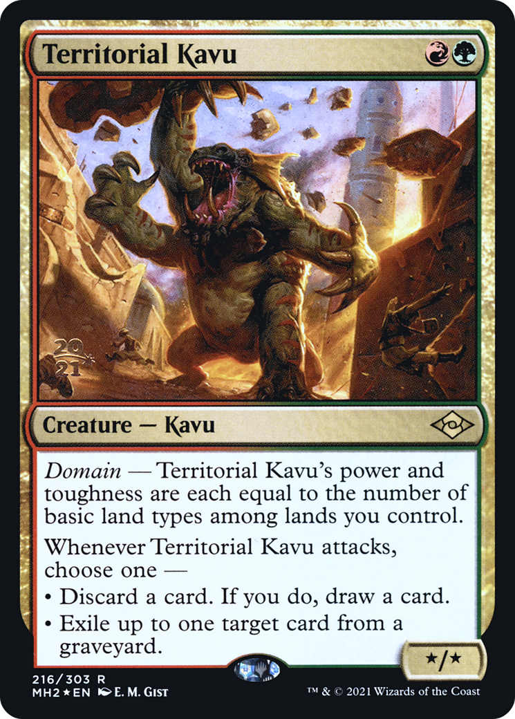 Territorial Kavu (PMH2-216S) - Modern Horizons 2 Promos Foil - Premium MTG Single from Wizards of the Coast - Just $0.16! Shop now at Game Crave Tournament Store