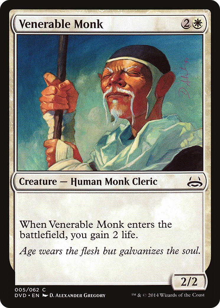 Venerable Monk (DVD-005) - Duel Decks Anthology: Divine vs. Demonic - Premium MTG Single from Wizards of the Coast - Just $0.08! Shop now at Game Crave Tournament Store