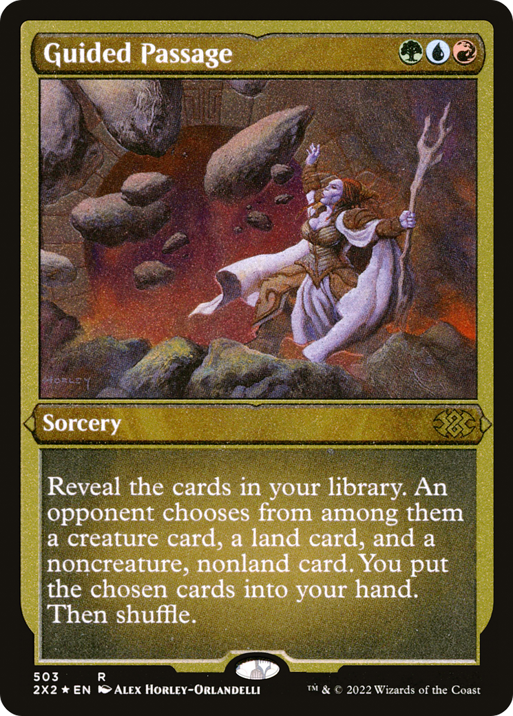 Guided Passage (2X2-503) - Double Masters 2022 Etched Foil - Premium MTG Single from Wizards of the Coast - Just $0.54! Shop now at Game Crave Tournament Store