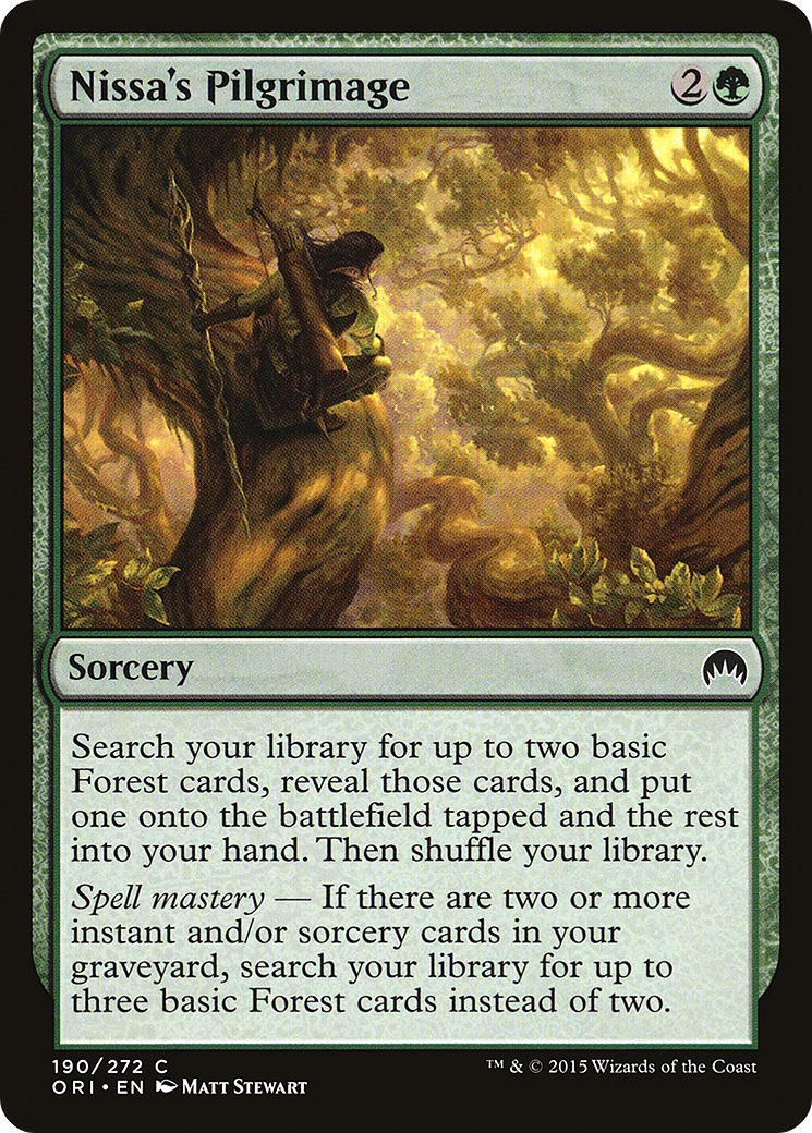 Nissa's Pilgrimage (ORI-190) - Magic Origins Foil - Premium MTG Single from Wizards of the Coast - Just $0.99! Shop now at Game Crave Tournament Store