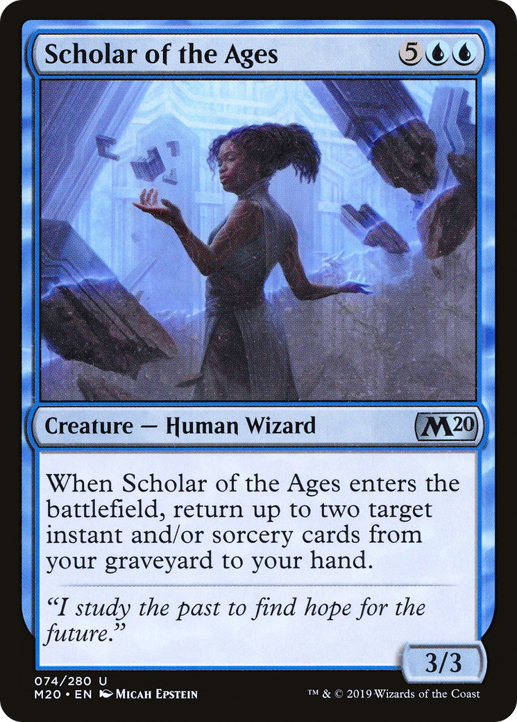 Scholar of the Ages (M20-074) - Core Set 2020 - Premium MTG Single from Wizards of the Coast - Just $0.08! Shop now at Game Crave Tournament Store