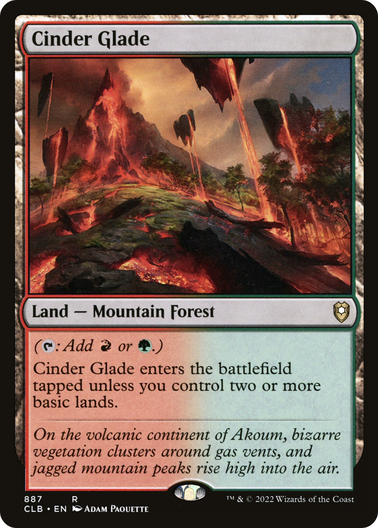 Cinder Glade (CLB-887) - Commander Legends: Battle for Baldur's Gate - Premium MTG Single from Wizards of the Coast - Just $0.25! Shop now at Game Crave Tournament Store